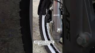 Motor Jant kaplama ve özel sticker uygulamamızhizmettasarımkaplama motocustommotodesingısparta [upl. by Kinchen]