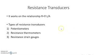 Resistance Transducers Principle of Working [upl. by Arised727]