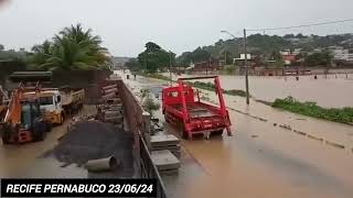 RECIFE PERNABUCO FICA DEBAIXO DE ÁGUA APÓS CHUVAS FORTES NO ESTADO 230624 [upl. by Adnalram]