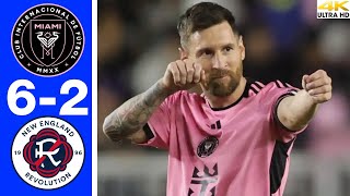 MESSI HAT TRICK 🔴 INTER MIAMI VS NEW ENGLAND 62 EXTENDED HIGHLIGHTS ALL GOALS [upl. by Berkman]