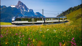 Cab Ride  Saanen to Zweisimmen  Goldenpass Panoramic MOB Switzerland Train  4K HDR 60fps [upl. by Anidal]