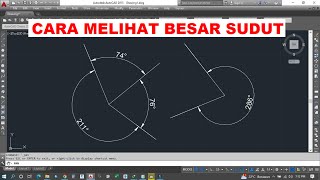 Cara melihat besar sudut di Autocad [upl. by Budworth]