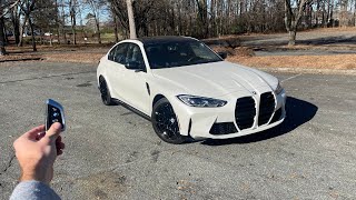 2024 BMW M3 Competition Start Up Exhaust Test Drive Walkaround POV and Review [upl. by Ynttirb]