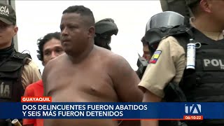 2 delincuentes fueron abatidos y 6 fueron detenidos por la Policía en Guayaquil [upl. by Yeuh744]