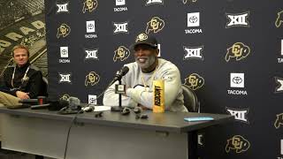 Head coach Deion Sanders talks after to becoming bowl eligible [upl. by Aidas647]