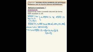 Ex 34  pag 52 Probleme care se rezolvă cu divizibilitate  Matematică 6 [upl. by Namialus]