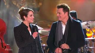 Liz Gillies and Seth MacFarlane  Rudolph the RedNosed Reindeer Live at Rockefeller Tree Lighting [upl. by Ramso]