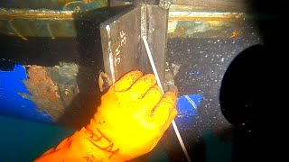 Underwater Welding Test  3F amp 4F Plate  Pad Eye Welding [upl. by Ordnazil]