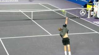 TMS MADRID 2008 Ace Roddick VS Monfils [upl. by Alehcim]