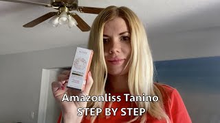 Amazonliss Tanino Keratin treatment without flat iron Step by Step [upl. by Crenshaw]