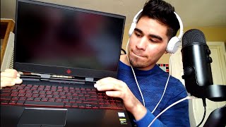 ASMR UNBOXING HP OMEN LAPTOP  FAST AGRESSIVE TAPPING [upl. by Nirret]