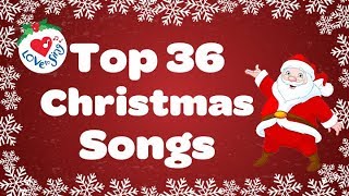 Top 36 Popular Christmas Songs and Carols Playlist 🎅 [upl. by Schaab]