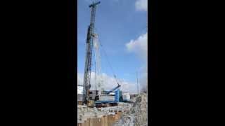 Liebherr HS 855 HD Piling Rig  Ballast Nedam [upl. by Niatsirhc]