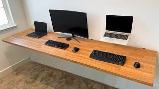 Building An IKEA Floating Desk Setup [upl. by Ilrebmik]