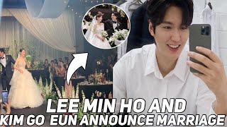 LEE MIN HO AND KIM GO EUN ANNOUNCE MARRIAGE A REALLIFE FAIRYTALE BEGINS [upl. by Ok409]