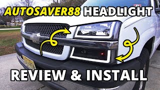 2003  2006 Silverado AutoSaver88 Headlight Review and Install 1500 2500 3500 [upl. by Ateiluj422]