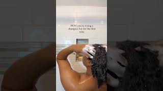 Shampoo bar on natural hair naturalhairtutorial haircare washday washdayroutine shampoobars [upl. by Milewski]