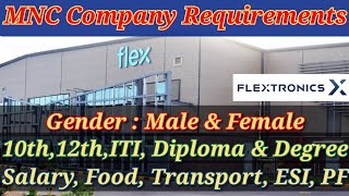 Flextronics  MNC Comapany  Salary 15k  Male amp Female  Manufacturing Jobs in Chennai today 2024 [upl. by Dewey]