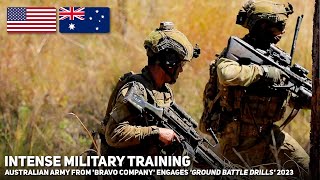 Intense Training Australian Army Bravo Co Engages Ground Battle Drills 2023 [upl. by Oby772]