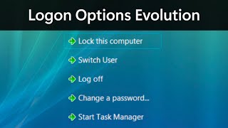 Windows Logon Options Evolution [upl. by Perusse739]