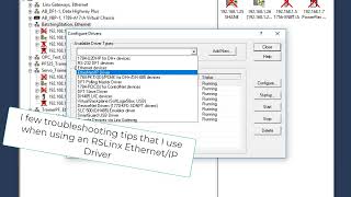 Troubleshooting an RSLinx Classic EthernetIP Driver [upl. by Enetsuj275]