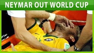 Neymar injury by Zuniga action go out of World Cup 2014 in BrazilColombia [upl. by Ayikaz]