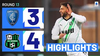 EMPOLISASSUOLO 34  HIGHLIGHTS  Berardi shines in sevengoal thriller  Serie A 202324 [upl. by Swihart]