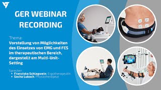 WEBINAR Eine Vielfalt an Möglichkeiten – EMG amp FES in der Therapie [upl. by Arikehs249]