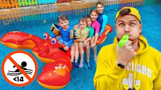 🧒Sicherheitsregeln für Kinder im Pool  Schwimmen lernen 🏊  Mit Spaß in der Schule lernen mit Vania [upl. by Katerina]