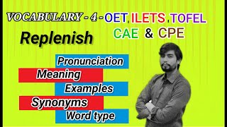 Replenish pronunciation meaning example synonyms and word type [upl. by Kecaj]