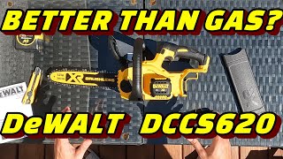 DeWALT Cordless Chainsaw DCCS620 Review Better Than Gas [upl. by Rawdon47]