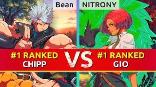 GGST ▰ Bean 1 Ranked Chipp vs NITRONY 1 Ranked Giovanna High Level Gameplay [upl. by Christal]