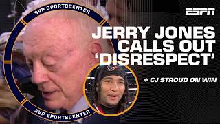 Jerry Jones calls out DISRESPECT after Cowboys loss 🫢  CJ Stroud on Texans win  SC with SVP [upl. by Ahsiekit]