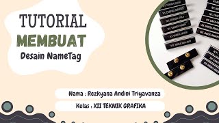 TUTORIAL MEMBUAT DESAIN NAME TAGG [upl. by Sajovich53]