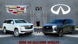 KING DETHRONED  2025 Infiniti QX80 Autograph vs Cadillac Escalade Sport Platinum Comparison [upl. by Waldner678]