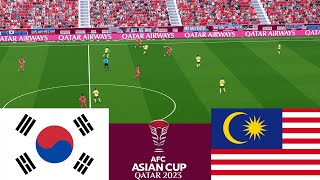 한국 3 vs 3 말레이시아 AFC 아시안컵 경기 하이라이트  비디오 게임 시뮬레이션 PES 2021 [upl. by Wicks]