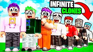 We Made INFINITE CLONES In ROBLOX WE BROKE THE GAME [upl. by Zzahc]