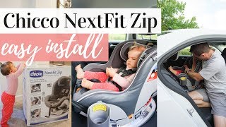 HOW TO INSTALL A CONVERTIBLE CAR SEAT 2019  CHICCO NEXTFIT ZIP CONVERTIBLE CAR SEAT INSTALL [upl. by Notwen]