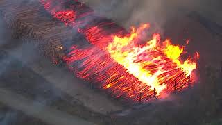 Raw video Fire breaks out at lumber mill in Molalla Oregon [upl. by Dnalyar]