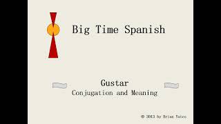 gustar conjugation and meaning [upl. by Follansbee]