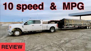 10 SPEED and MPG TOWING TEST  2020 FORD F350  Hotshot Trucking [upl. by Mayeda323]