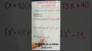 EJEMPLOS DEL PRODUCTO DE LA FORMA XAXB PARTE 3 maths education teacher profesor [upl. by Anivol]