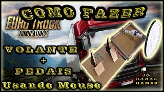 Como fazer volante  pedais para PC usando mouse [upl. by Stedmann]