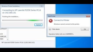 Network printer is not connect error 0x0000007e [upl. by Sirrad]