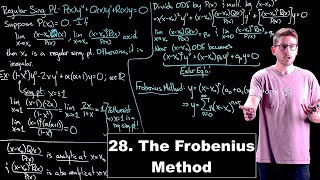 The Frobenius Method  Ordinary Differential Equations  Lecture 28 [upl. by Beora51]