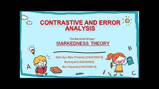 Markedness Theory  Contrastive and Error Analysis [upl. by Mailand745]