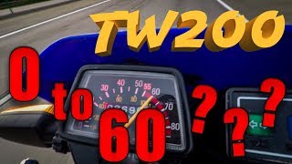 Yamaha TW200 0 to 60 mph Test [upl. by Ati310]