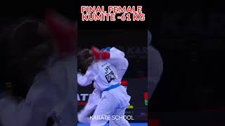 CHINA VS JAPAN  FINAL FEMALE KUMITE 61 KG  shorts karate [upl. by Eliades]