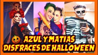 AZUL GRANTON Y MATIAS OCHOA  DISFRACES DE HALLOWEEN AZUTIAS [upl. by Rex]