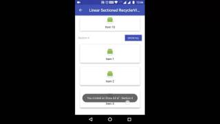 Android Sectioned RecyclerView Demo [upl. by Letnahs885]